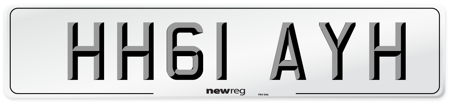 HH61 AYH Number Plate from New Reg